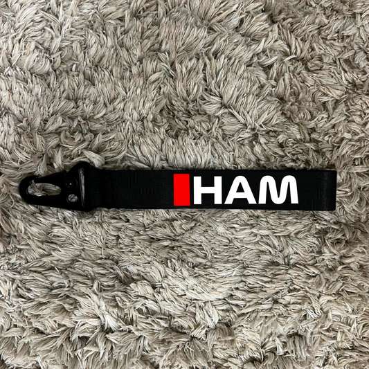 Lewis Hamilton 2025 inspired wristlet keychain.