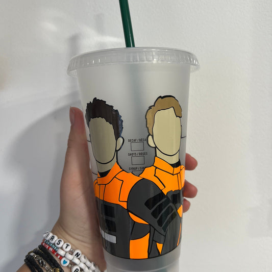 Lando Norris  and Oscar Piastri 2023 inspired Starbuck’s tumbler
