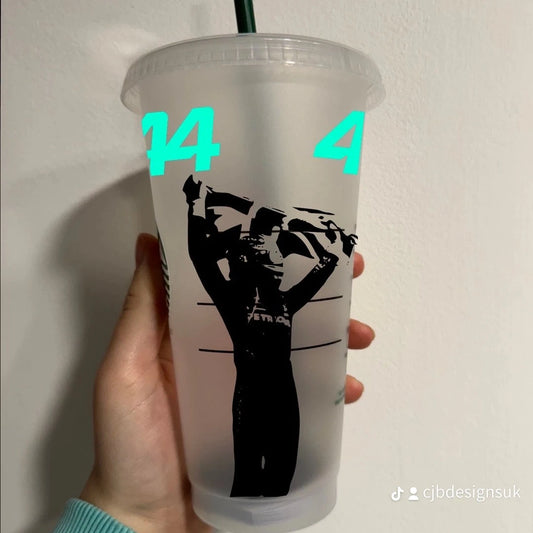 Lewis hamilton silverstone win 2024 silhouette inspired Starbucks tumbler