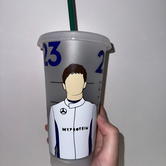 Alex Albon 2024 inspired Starbucks tumbler