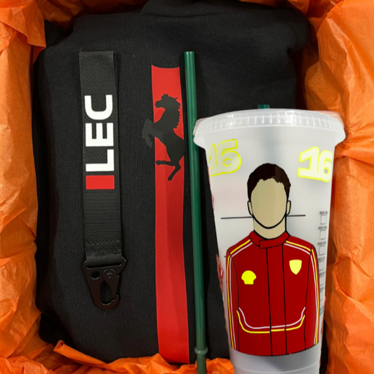 Charles Leclerc 2024 inspired gift set - Hoodie and Tumbler