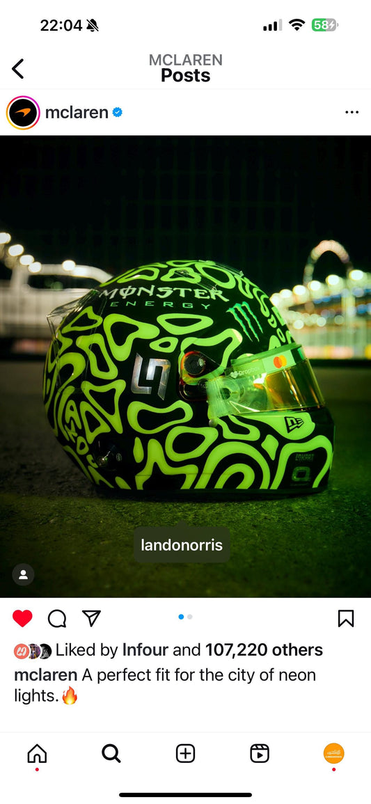 Lando Norris Las Vegas helmet Wristlet