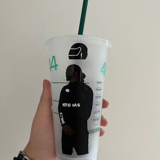 Lewis Hamilton inspired Starbuck tumbler